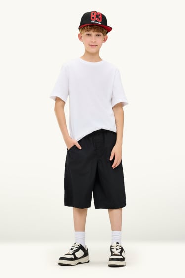 Enfants garçons - Lot de 3 - bermudas - bleu / beige