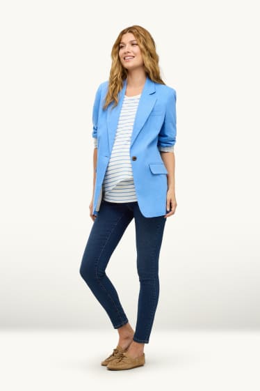 Dames - Zwangerschapsjeans - jegging jeans - jeansblauw
