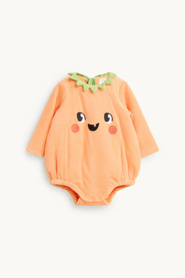 Bébés filles - Halloween - citrouille - tenue bébé - 3 pièces - orange