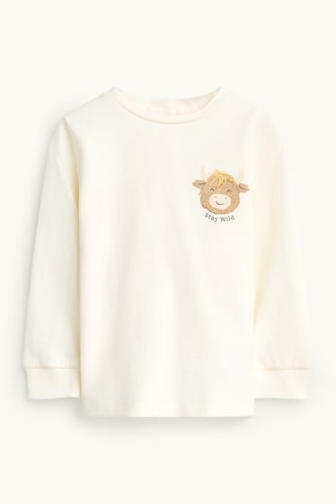 Bébés garçons - Vache - tenue bébé - 3 pièces - blanc crème