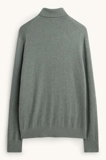 Herren - Kaschmir-Rollkragenpullover - grau