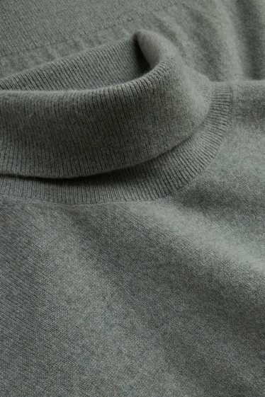 Herren - Kaschmir-Rollkragenpullover - grau