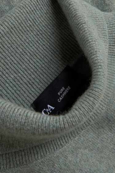 Herren - Kaschmir-Rollkragenpullover - grau
