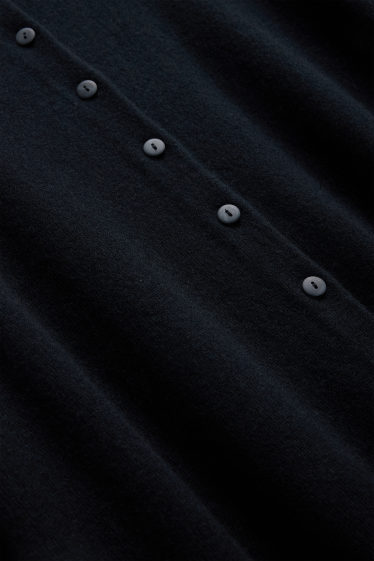 Damen - Kaschmir-Strickjacke - schwarz