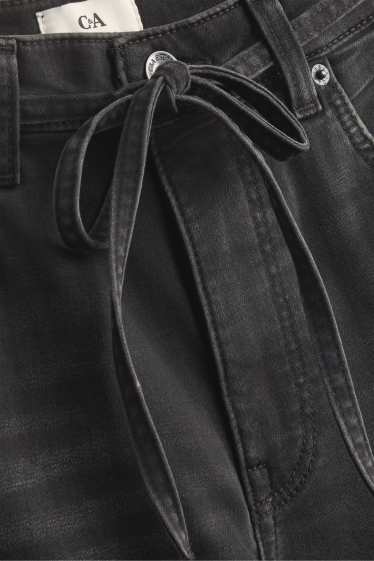 Dona - Texans wide leg - mid waist - jog denim - LYCRA® - texà gris fosc