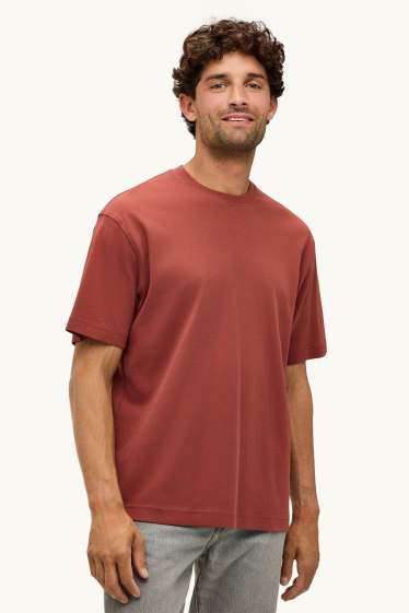 Home - Samarreta de màniga curta - relaxed fit - vermell