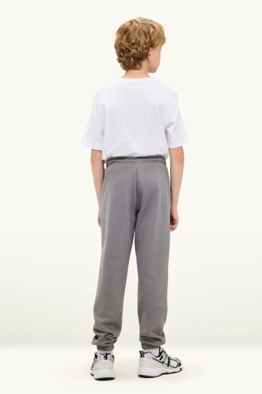 Kinderen: jongens - Set van 2 - joggingbroek - zwart / grijs