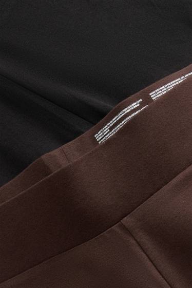 Dona - Paquet de 2 - straight leggings - marró fosc