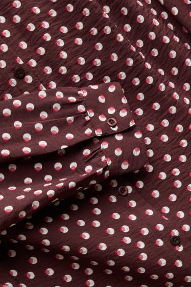 Femmes - Chemisier - à pois - marron