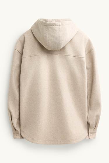 Home - Sobrecamisa amb caputxa - relaxed fit - Kent - marró clar