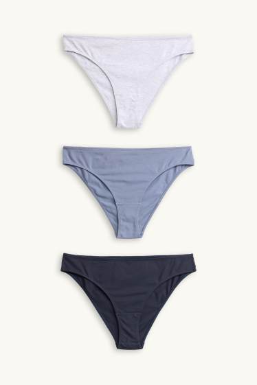 Donna - Confezione da 3 - slip - blu