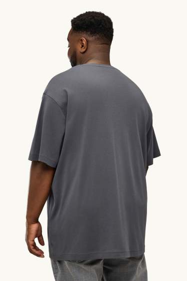 Heren - T-shirt - relaxed fit - grijs