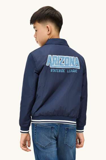 Děti - chlapci - Arizona - college bunda - tmavomodrá