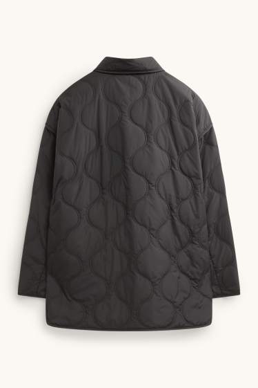 Dames - Jas met stiksels - zwart