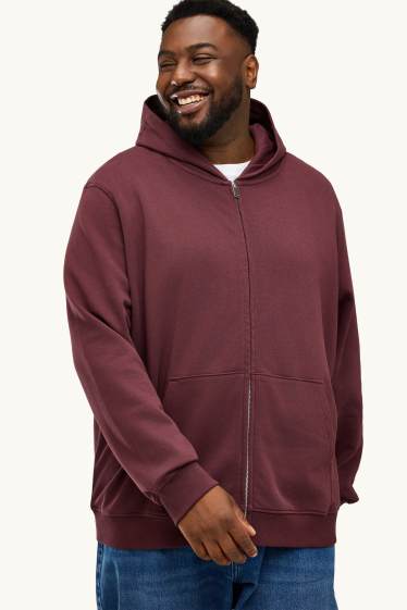 Men - Zip-through hoodie - brown