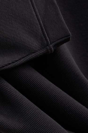Herren - T-Shirt - Oversized - gerippt - schwarz