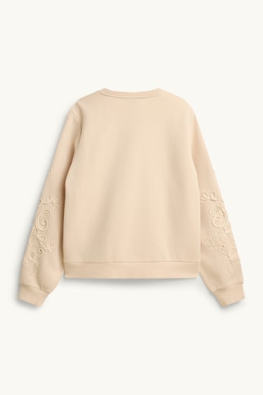 Femmes - Sweat - brodé - blanc crème