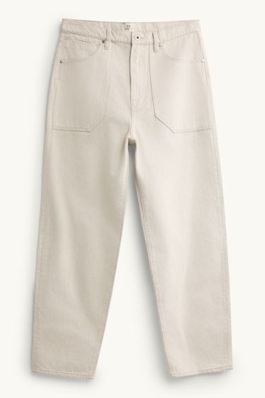 Hommes - Barrel jean - blanc crème