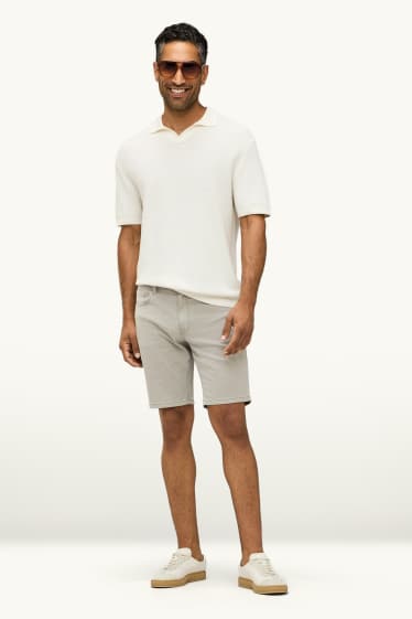 Herren - Jeans-Shorts - Flex - jeansgrün
