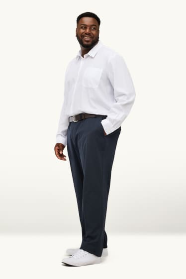 Hommes - Pantalon de costume - regular fit - Flex - LYCRA® - bleu foncé