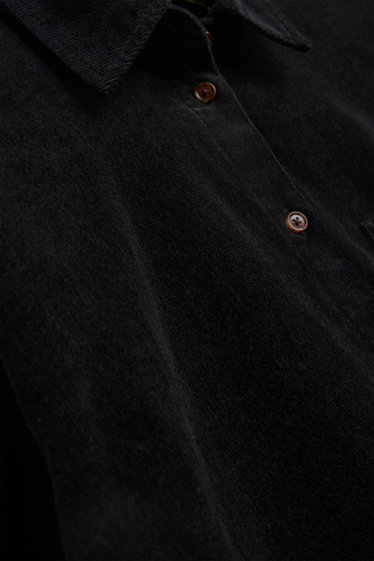 Femmes - Robe en velours côtelé - straight fit - noir