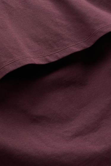 Donna - Maglia a maniche lunghe per allattamento - bordeaux