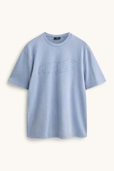 Men - T-shirt - relaxed fit - light blue