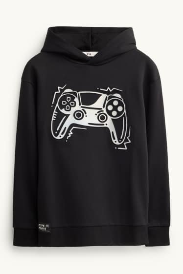 Kinderen: jongens - Gaming controller - hoodie - zwart