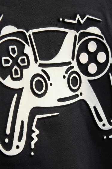 Kinderen: jongens - Gaming controller - hoodie - zwart