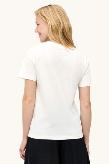 Damen - T-Shirt - Regular Fit - Audrey Hepburn - weiß