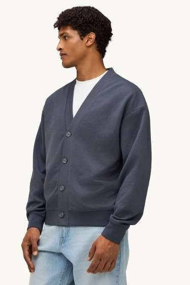 Herren - Strickjacke  - dunkelgrau