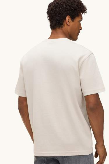Uomo - T-shirt - relaxed fit - bianco crema