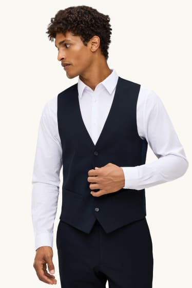 Herren - Weste - Regular Fit - Flex - LYCRA® - dunkelblau