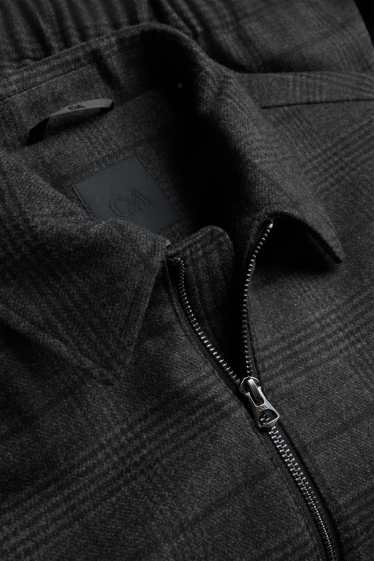 Hommes - Blouson - à carreaux - gris foncé