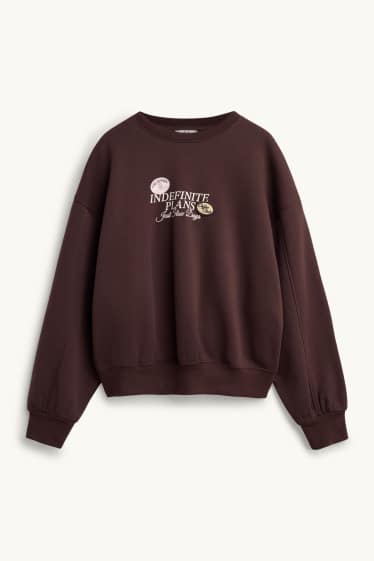 Femmes - Sweat Oversize - marron foncé