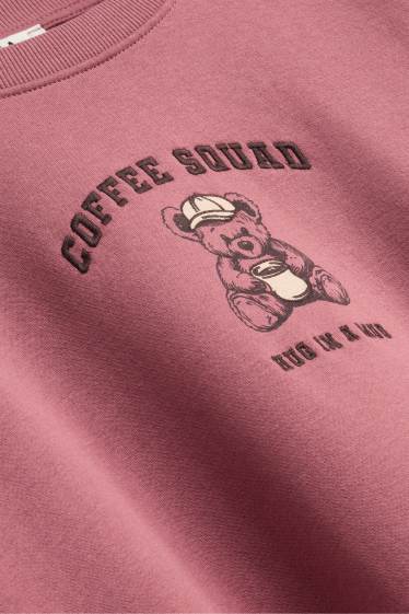 Dames - Oversized sweatshirt - donker rose