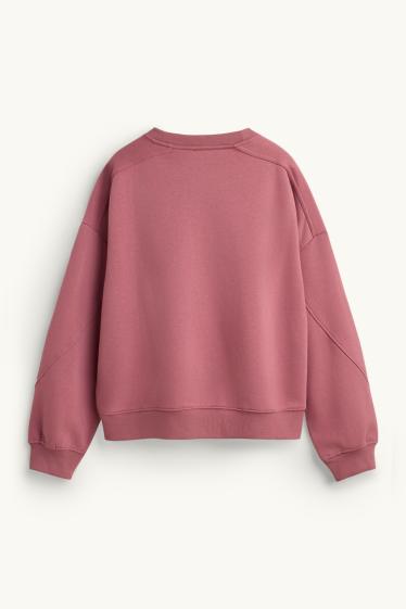Dames - Oversized sweatshirt - donker rose