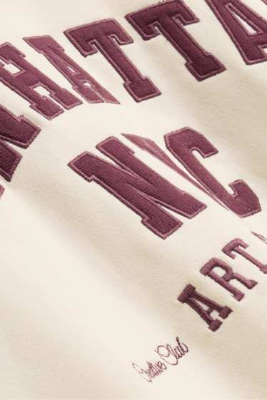 Femmes - Sweat Oversize - beige / bordeaux