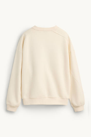 Femmes - Sweat Oversize - beige / bordeaux