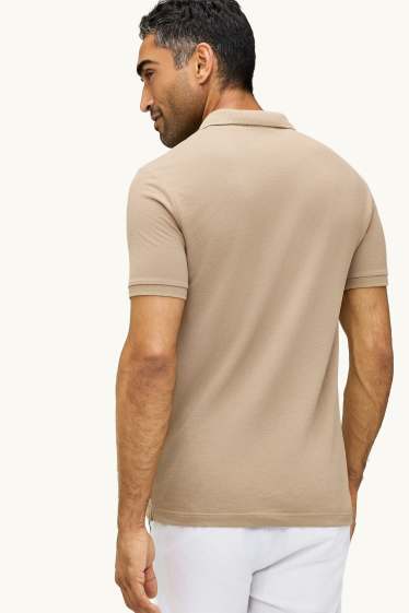 Herren - Poloshirt - Regular Fit - hellbraun