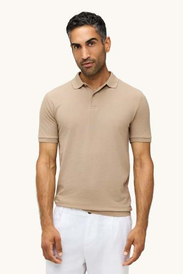 Herren - Poloshirt - Regular Fit - hellbraun
