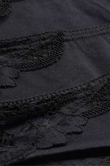 Dames - Set van 3 - Brazilian slip - zwart