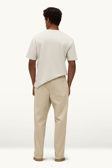 Pánské - Kalhoty chino - relaxed fit - béžová