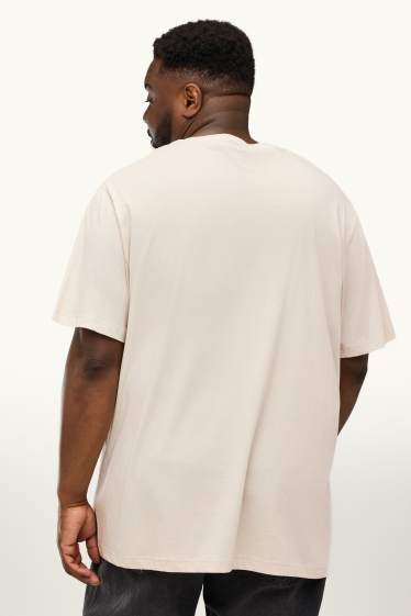 Men - T-shirt - regular fit - beige