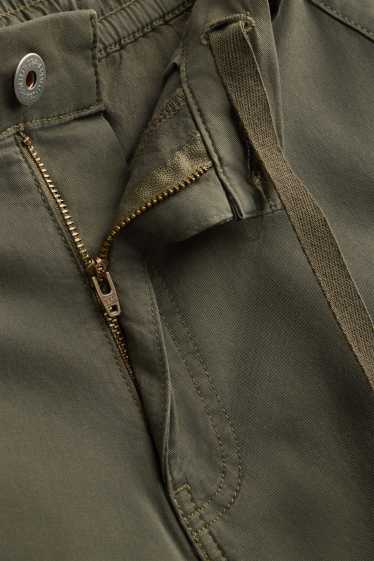 Heren - Cargobroek - tapered fit - kaki