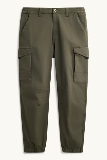 Heren - Cargobroek - tapered fit - kaki