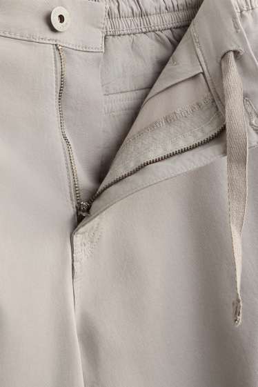 Hommes - Pantalon cargo - tapered fit - gris clair
