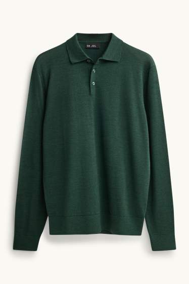 Uomo - Maglione in lana merino - verde