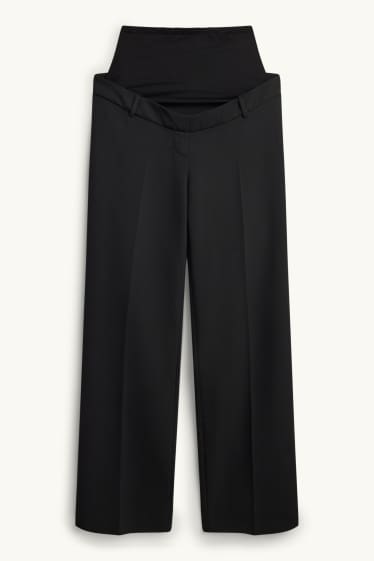 Femmes - Pantalon de grossesse - jambes larges - noir