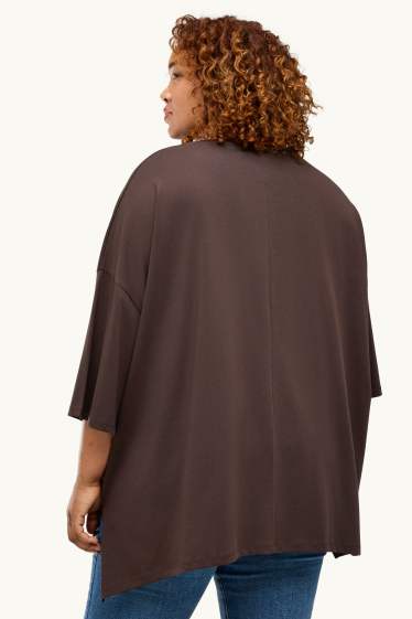 Femmes - T-shirt - regular fit - marron foncé